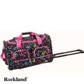 Rockland Peace Sign 22-inch Carry On Rolling Duffel Bag