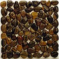 SomerTile Rocks Random Tiger Eye Stone Mosaic Tile Sheets (Case of 11)