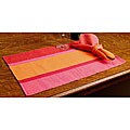 Set of 8 Pink and Orange Kitchen Linens Tray (India)
