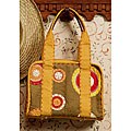 Hand-sewn Mustard Cotton 'Amanda' Handbag (India)