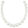 14k Gold White South Sea Pearl/ Diamond Necklace (14-17 mm)
