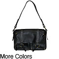 B-Collective Cargo Flap Pebble-grain Leather Handbag