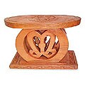 Wood Throne 'Ashanti Wisdom' Ottoman (Ghana)