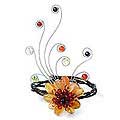 Chalcedony and Garnet 'Dream Flower' Wrap Bracelet (Thailand)