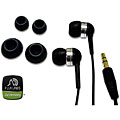 Fuji Labs Black Sealing Silicon Headphones (Pack of 2)