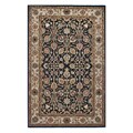 Hand-tufted Alexa Syrah Oriental Persian Black Wool Rug (5' x 8')