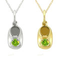 10k Gold August Birthstone Peridot 'Baby Booty' Designer Necklace