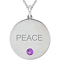 Professional advices on Engraving Bibles 10k Gold February Birthstone Amethyst Engraved 'PEACE' Necklace