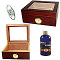 Glass-top Humidor Set