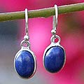 Sterling Silver and Lapis Lazuli 'Magic Mirror' Earrings (Thailand)