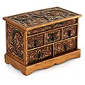 Guidelines and more on antique box feet Wood and Leather 'Antique Ivy' Jewelry Box (Peru)