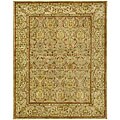 Handmade Mahal Light Brown/ Beige N.Z. Wool Rug (7'6 x 9'6)