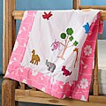 baby shower theme information and auctions! baby favors Baby Girl Quilt With Animals (India)
