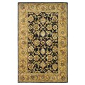 Handmade Classic Black/ Gold Wool Rug (5' x 8')