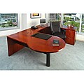Mayline Mira Wood Veneer 4-piece LH P-top U Workstation Suite #22