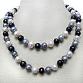 Cultured FW Grey Multi Pearl 64-inch Endless Necklace (8-9 mm)