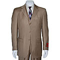 Mantoni Men's Taupe Three-button Wool Suit