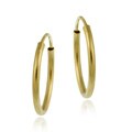 10k Gold 11mm Endless Hoop Earrings