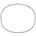 Sterling Silver Emerald Bead Necklace