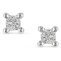 Sterling Silver 1/6ct TDW Diamond Solitaire Earrings (I-J, I2-I3)