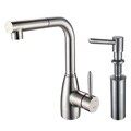 Kraus Stainless Steel Pull-out Kitchen Faucet and Soap Dispenser