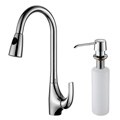 Kraus Chrome Pull-out Sprayer Kitchen Faucet and Soap Dispenser