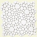 SomerTile 11x11-in Quarry White Gloss Porcelain Mosaic Tile (Pack of 10)