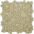 SomerTile 11x11-in Quarry Green Moss Porcelain Mosaic Tile (Pack of 10)