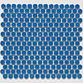 SomerTile 12.25x12-in Penny 3/4-in Lite Blue Porcelain Mosaic Tile (Pack of 10)