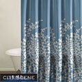 City Scene Branches French Blue Shower Curtain