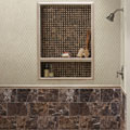 SomerTile 12x12-in Crackle Ice 1x2-in Handmade Glass/Ceramic Mosaic Tile (Pack of 5)