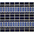 SomerTile 13.125x11.5-in Modena Cobalt Blue Porcelain Mosaic Tile (Pack of 10)