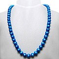 Teal Freshwater Pearl 35-inch Necklace (10-11 mm)