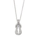 Platifina 1/5ct TDW Diamond Love Knot Necklace