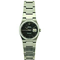 Pre-owned Rolex Quartz Oysterdate Men's Black Dial Watch