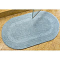 Set of 2 Light Blue 2400-Gram Oval Bath Mats (1'9 x 2'10)
