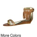 Lovely People Women's 'Avery' Leather Flat Sandals