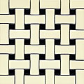 Great deals for porcelain Bone SomerTile Basketweave Bone and Black Porcelain Tile Sheets (Case of 10)