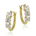 Icz Stonez 10k Yellow Gold Cubic Zirconia Hoop Earrings