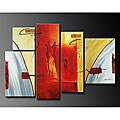 'Romance' Hand-painted Abstract Art Set