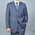 Bertolini Men's Grey 3-button Wool/ Silk Blend Suit