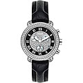 Joe Rodeo Women's Passion Black Leather Strap Diamond Watch