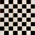 Complementing hints on White porcelain SomerTile Checkered Mosaic 12x12 Tile Sheets (Case of 10)