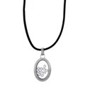 Stainless Steel Cubic Zirconia See-through Necklace