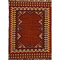 Hand-woven Wool and Jute Rug (8' x 10'6)