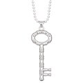 Sterling Essentials Sterling Silver 30-inch Bamboo Key Necklace
