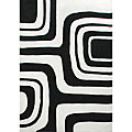 Hand-tufted Alexa Pino Geometric Black Rug (7'6 x 9'6)