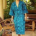 Cotton 'Cosmos' Men's Batik Robe (Indonesia)