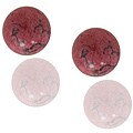 14k Yellow Gold Pink Howlite Stud Ball Earrings