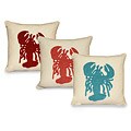 'Louie' Lobster Towel Stitch 18-inch Throw Pillow